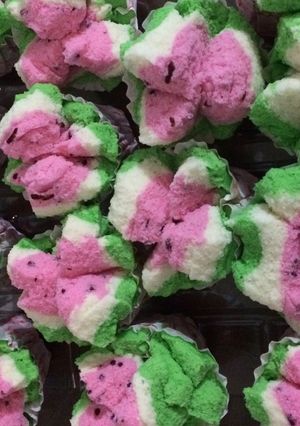 Foto resep Bolu Kukus Semangka
