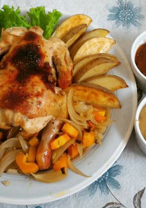 Foto resep Rosemary Roast Chicken dengan saus bbq dan sauce grafy