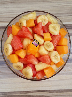 A picture of Simple Fruit Salad with Honey Lime Dressing.