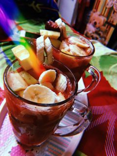 صورة لوصفة سموزي فراوله والموز 🍓🍌