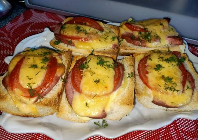 Горячие бутерброды с картошкой - рецепт с фото