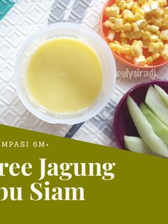 Foto resep Puree Jagung Labu Siam, snack mpasi 6m+
