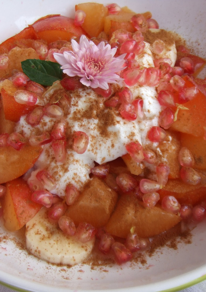 Una foto de Fruta fresca con canela