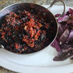 A picture of Red amaranthus bhaji.