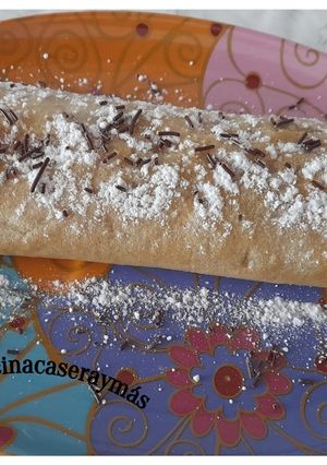 Una foto de Strudel de plátano y chocolate
