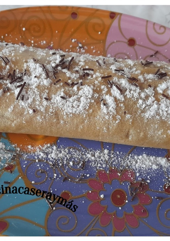 Una foto de Strudel de plátano y chocolate