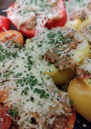 A picture of Italian Stuffed Peppers.