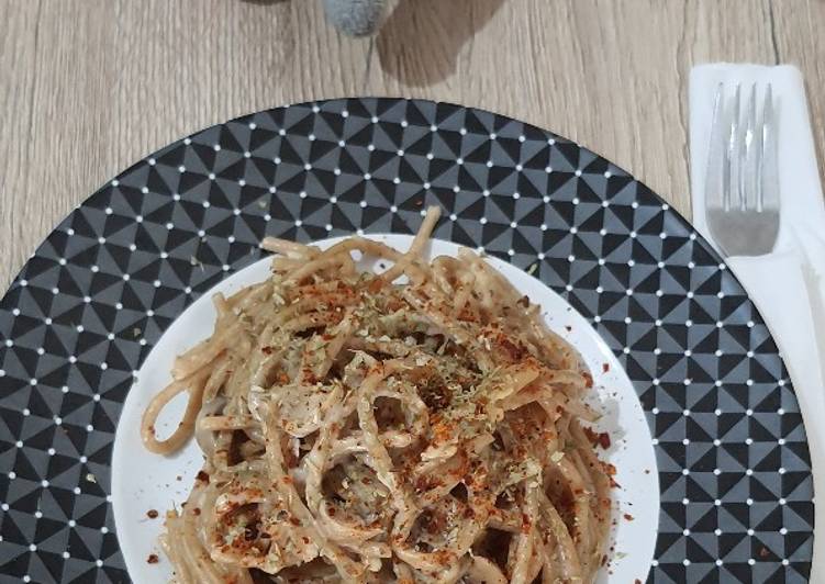 makanan 28. Spaghetti Carbonara yang Lezat Sekali