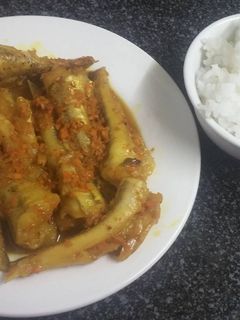Hình của món Cá mối kho nghệ.