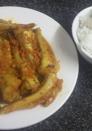 Hình của món Cá mối kho nghệ.