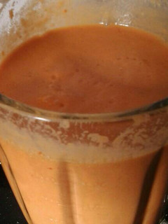 Una foto de Salmorejo en batidora de vaso
