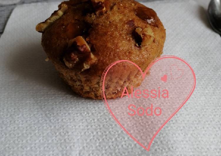 Muffin integrali noci e marmellata