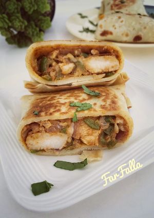 صورة لوصفة كريب دجاج تكا 🌶