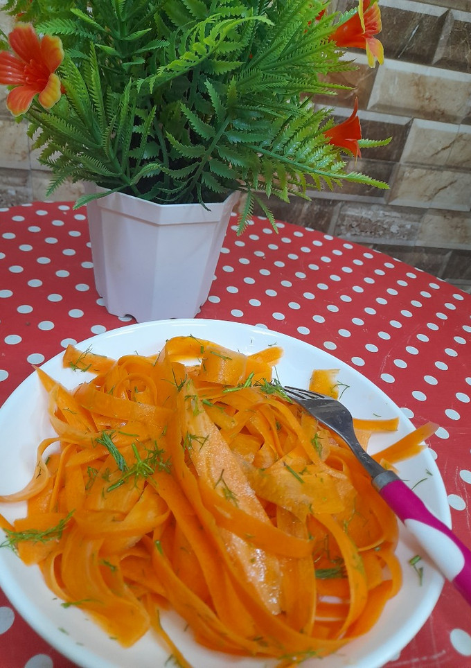 صورة لوصفة سلطة الجزر الصحية🥕🍋🌿