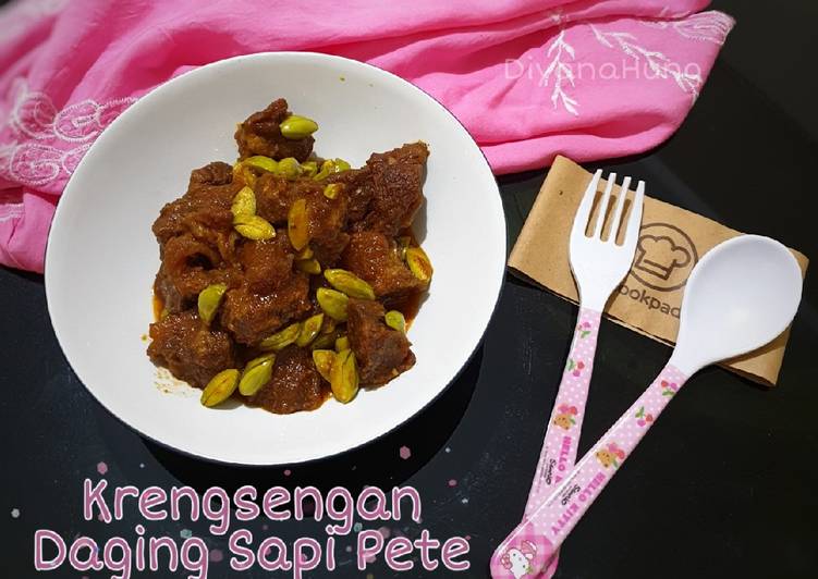 Krengsengan Daging Sapi Pete