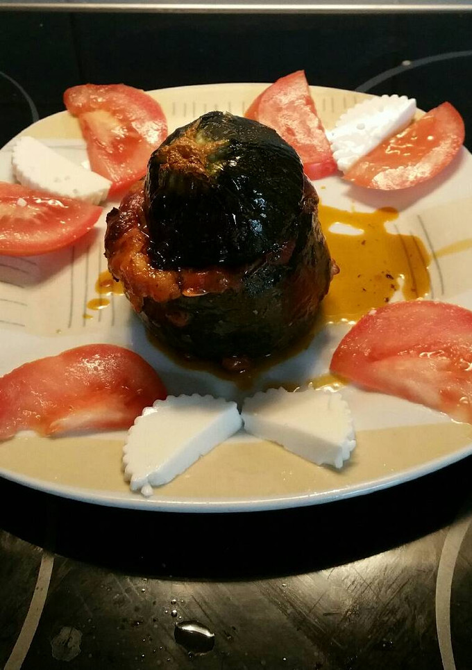 Una foto de Calabacin relleno de carne