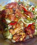 Giò heo kho (hon)dưa cải