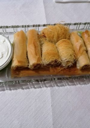 Φωτογραφία της συνταγής Αλμυρές φλογέρες με αλμυρό κανταΐφι.