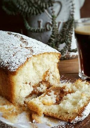 Una foto de Budin de coco y vainilla