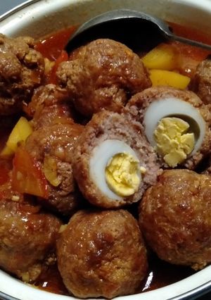 Foto resep Semur Bola Bola Daging Isi Telpuy