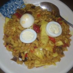 A picture of Jollof pasta.