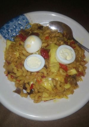 A picture of Jollof pasta.