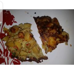 A picture of Potato omelette pizza.