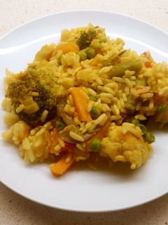Una foto de Arroz con Verduras