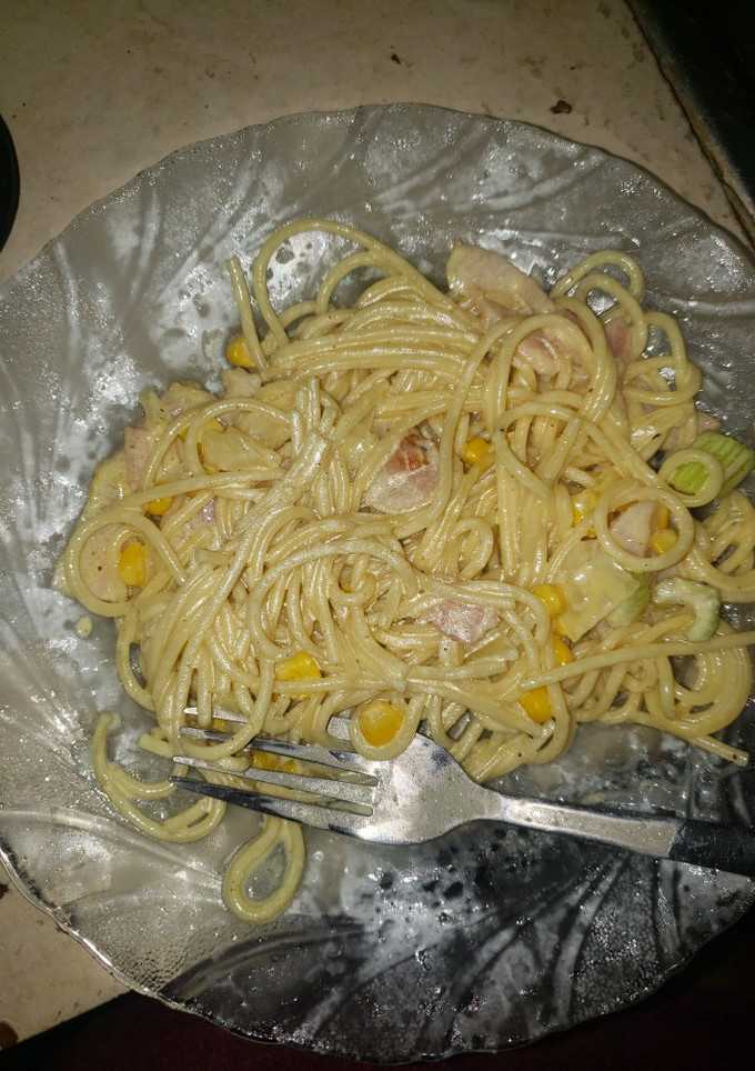 Una foto de Spaquetis con bacon estilo ruby