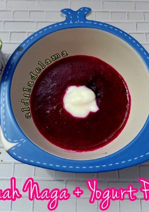 Foto resep MPASi Pure Buah Naga Yogurt