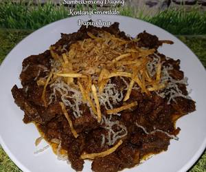 Resep mudah 36. Sambel Goreng Daging,Hati,Paru Kentang suun goreng Praktis Enak