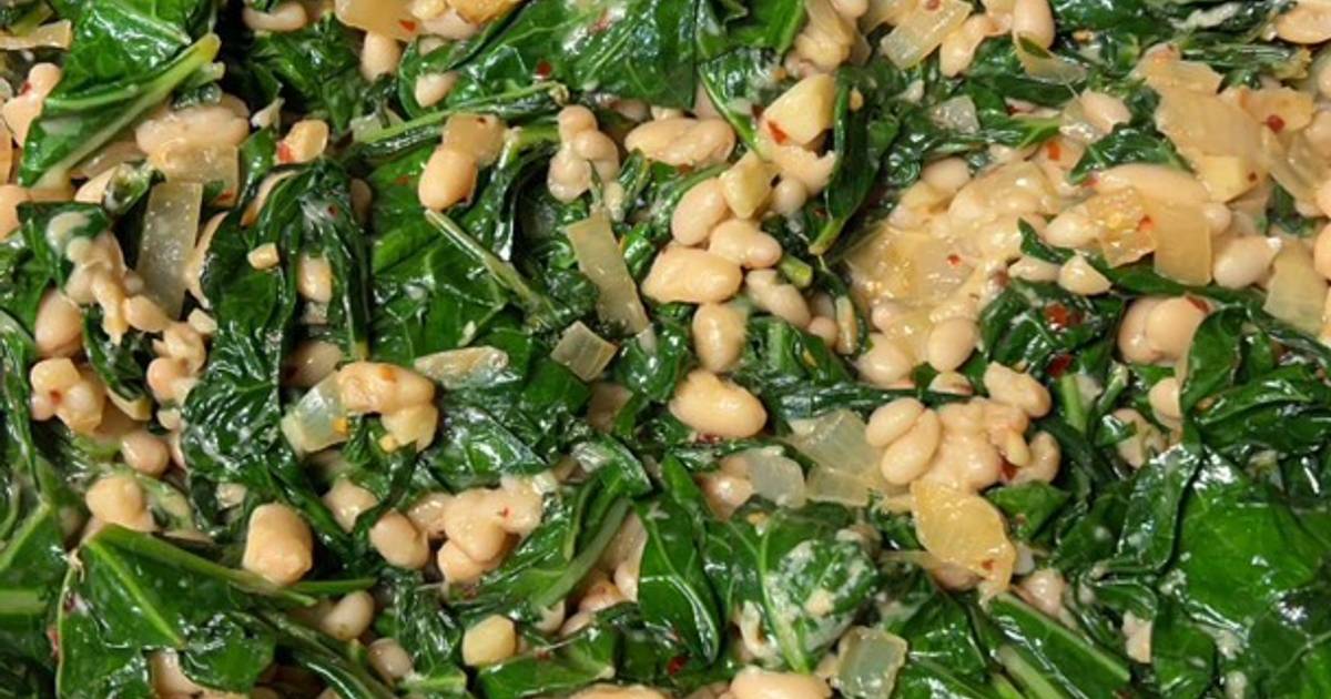 Beans and greens Italian style Recipe by Courtney Mainhart Cookpad