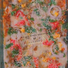 Baked mix veg khichdi A picture of Baked mix veg khichdi.