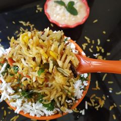 A picture of Veg dum biryani.