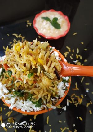 A picture of Veg dum biryani.