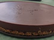 Una foto de cheesecake vegana