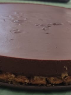 Una foto de Cheesecake vegana de chocolate