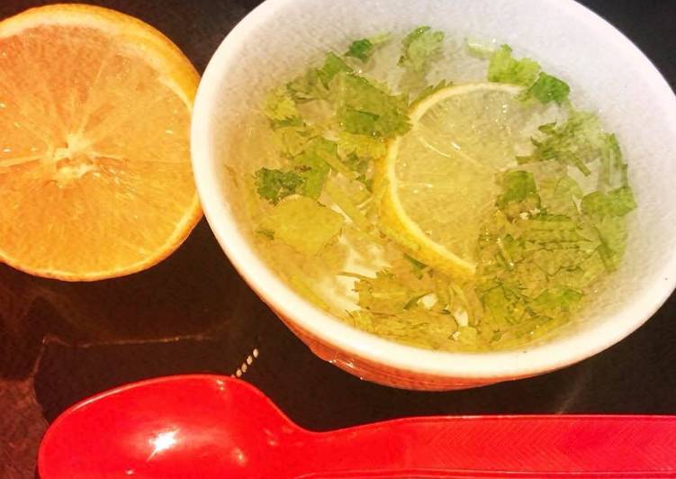 How to Prepare Favorite Lemon Coriander Clear Soup