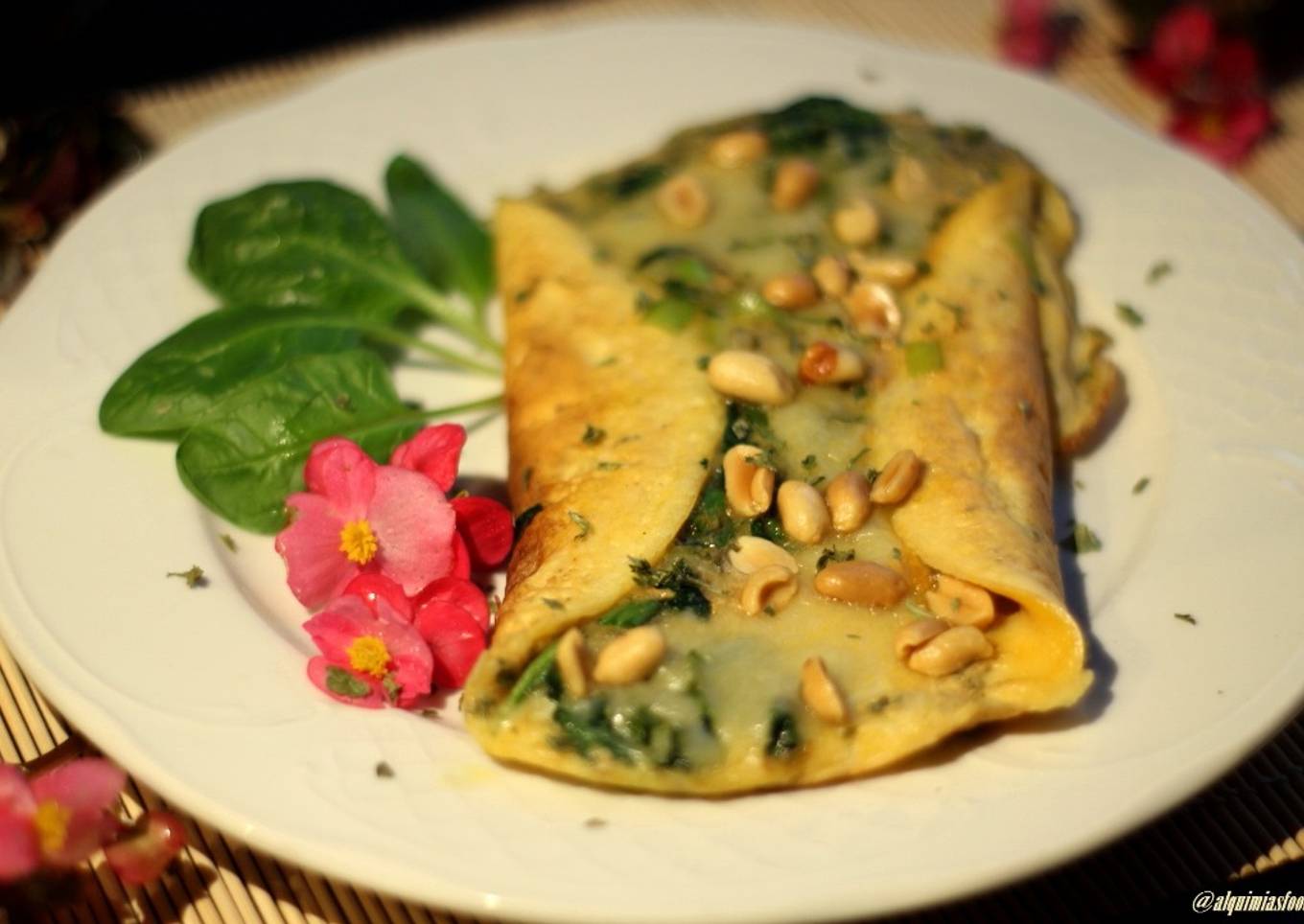 Keto-Omelette de Espinacas y Emmental