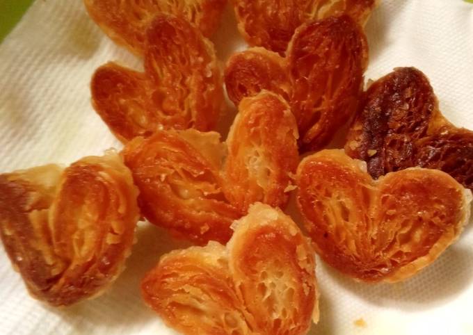 Resep Puff-pastry Palmier Cookies (Genji Pie)