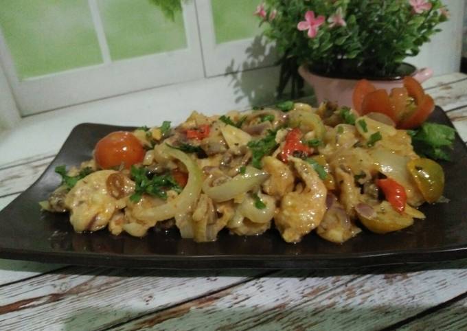 Langkah Mudah untuk Menyiapkan Udang goreng Tepung Siram Mayo #ketopad_cp_seafood yang Enak Banget