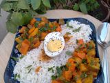 تشكيلة خضر مع الأرز