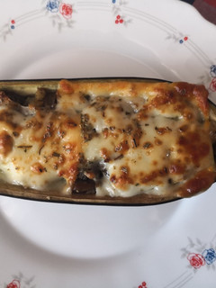Una foto de Berenjenas rellenas de setas