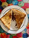 Leftover Roasted Mutton Raan Sandwich