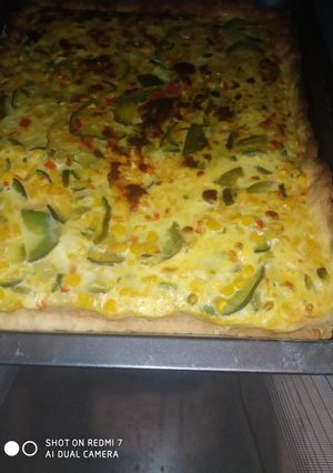 Una foto de Tarta de zapallitos y choclo