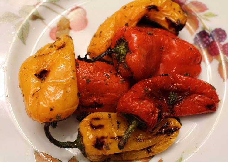 Steps to Make Quick Grilled Baby Peppers