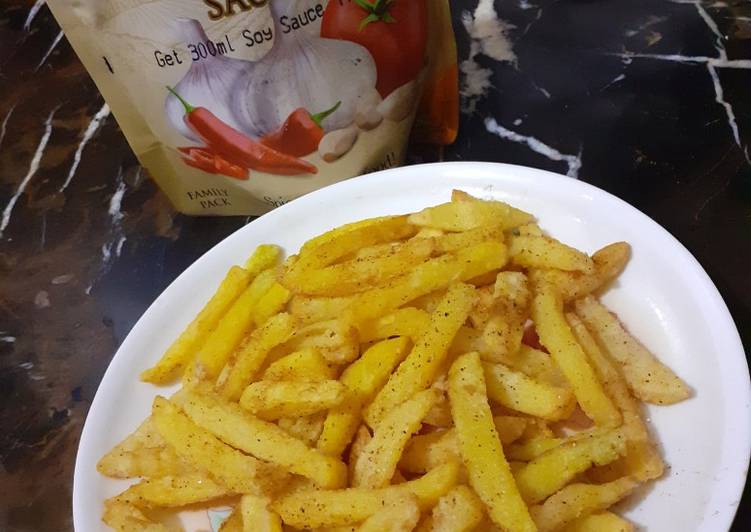 Recipe of Any-night-of-the-week Crispy Flavoured Fries🍟