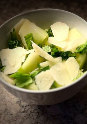 Φωτογραφία της συνταγής Πεπόνι με ρόκα & flakes κρητικής γραβιέρας