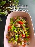 Spicy Meatballs With Edamame