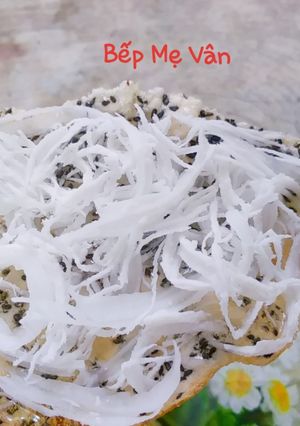 Hình của món Bánh tráng dừa mạch nha.